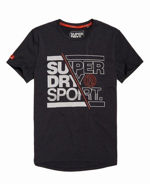 Superdry Core Graphic Férfi Pólók Fekete | GPZWA0793